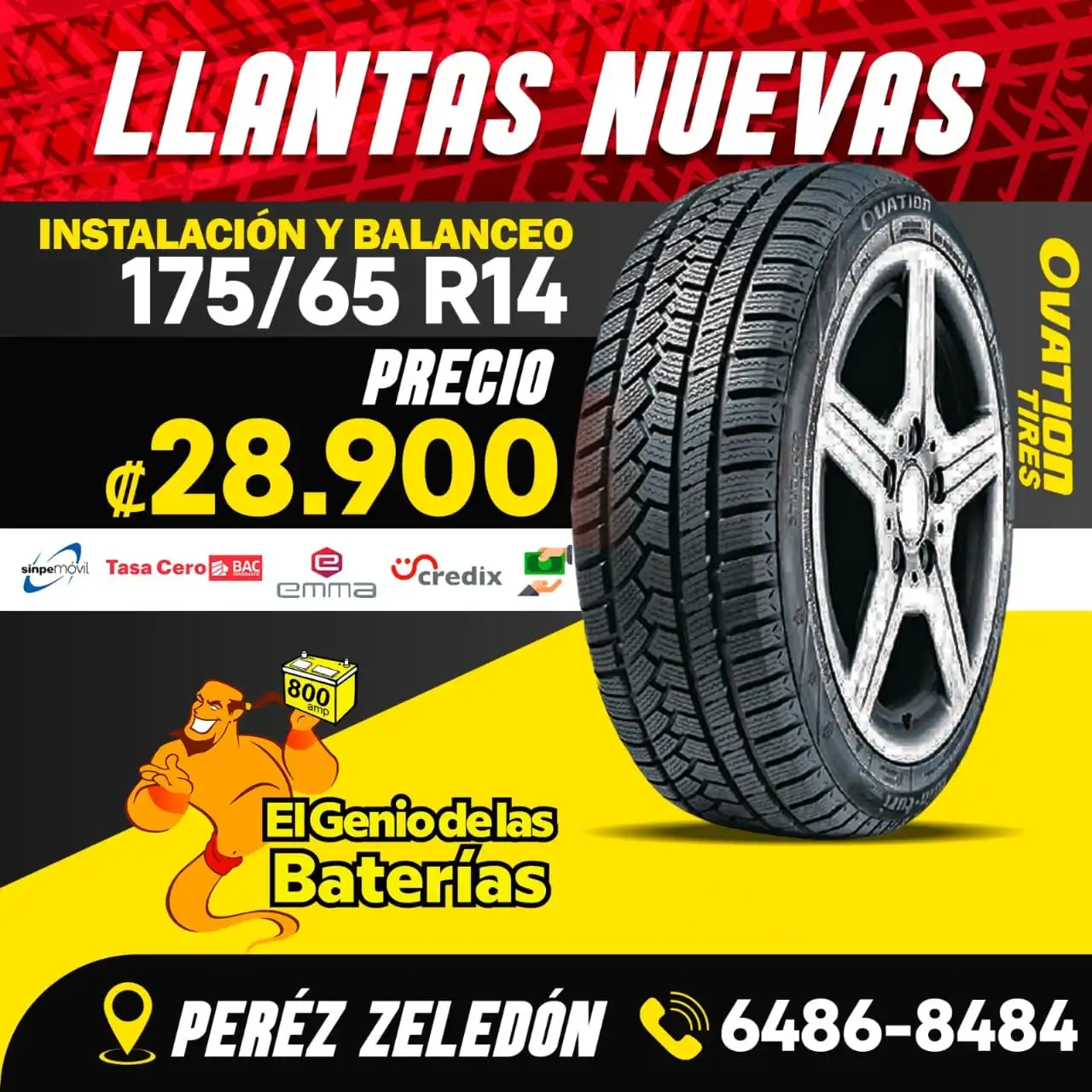Llantas Ovation Tires Grupo 175/65 R14