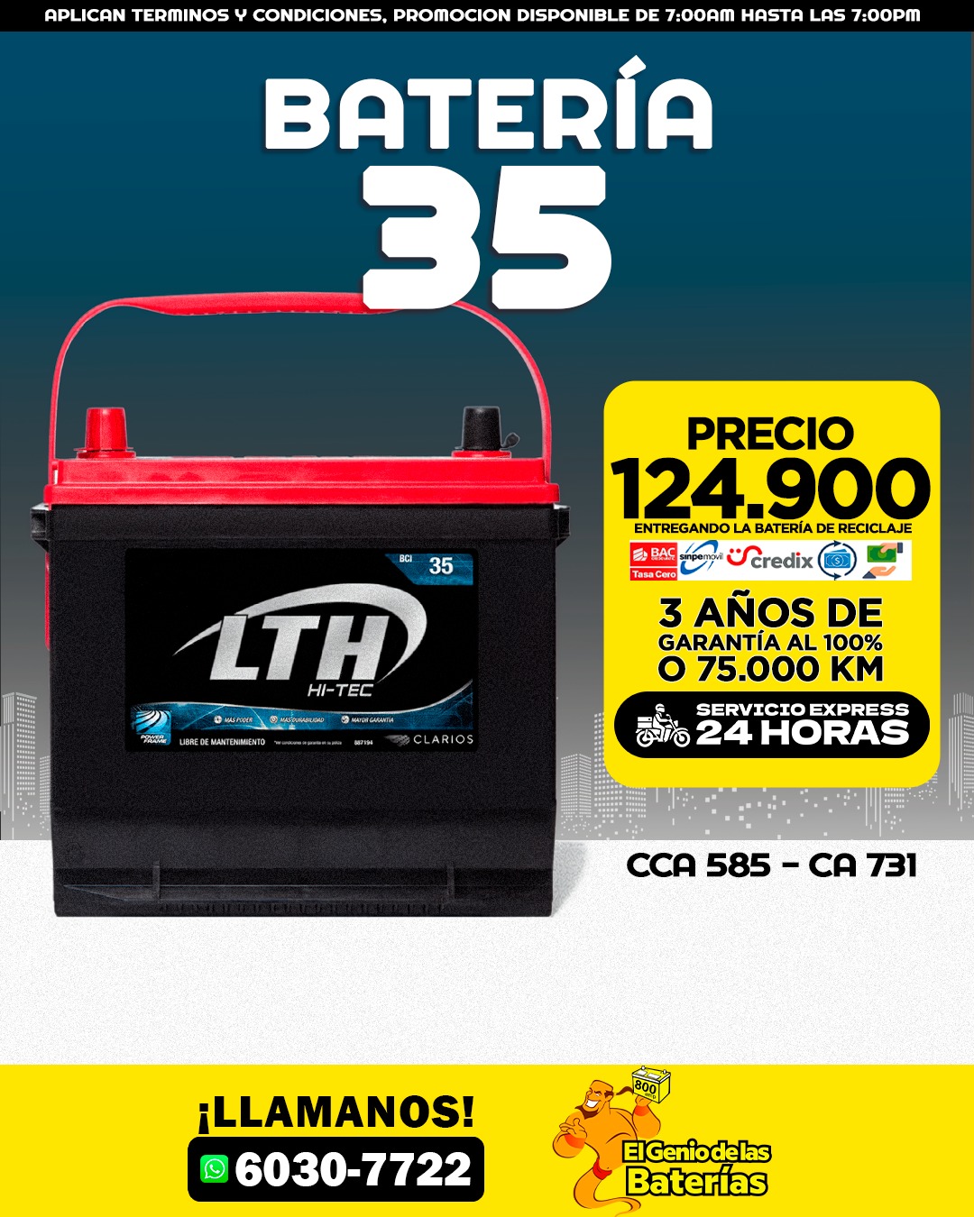 Bateria LTH HITEC 35