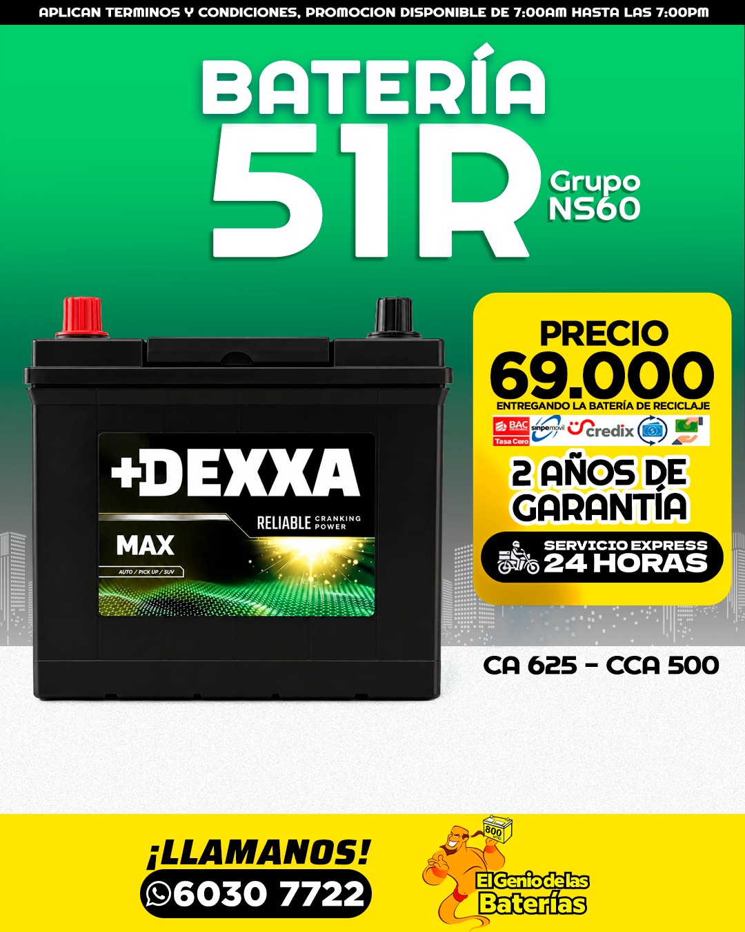 Batería  +DEXXA MAX - 51R/NS60