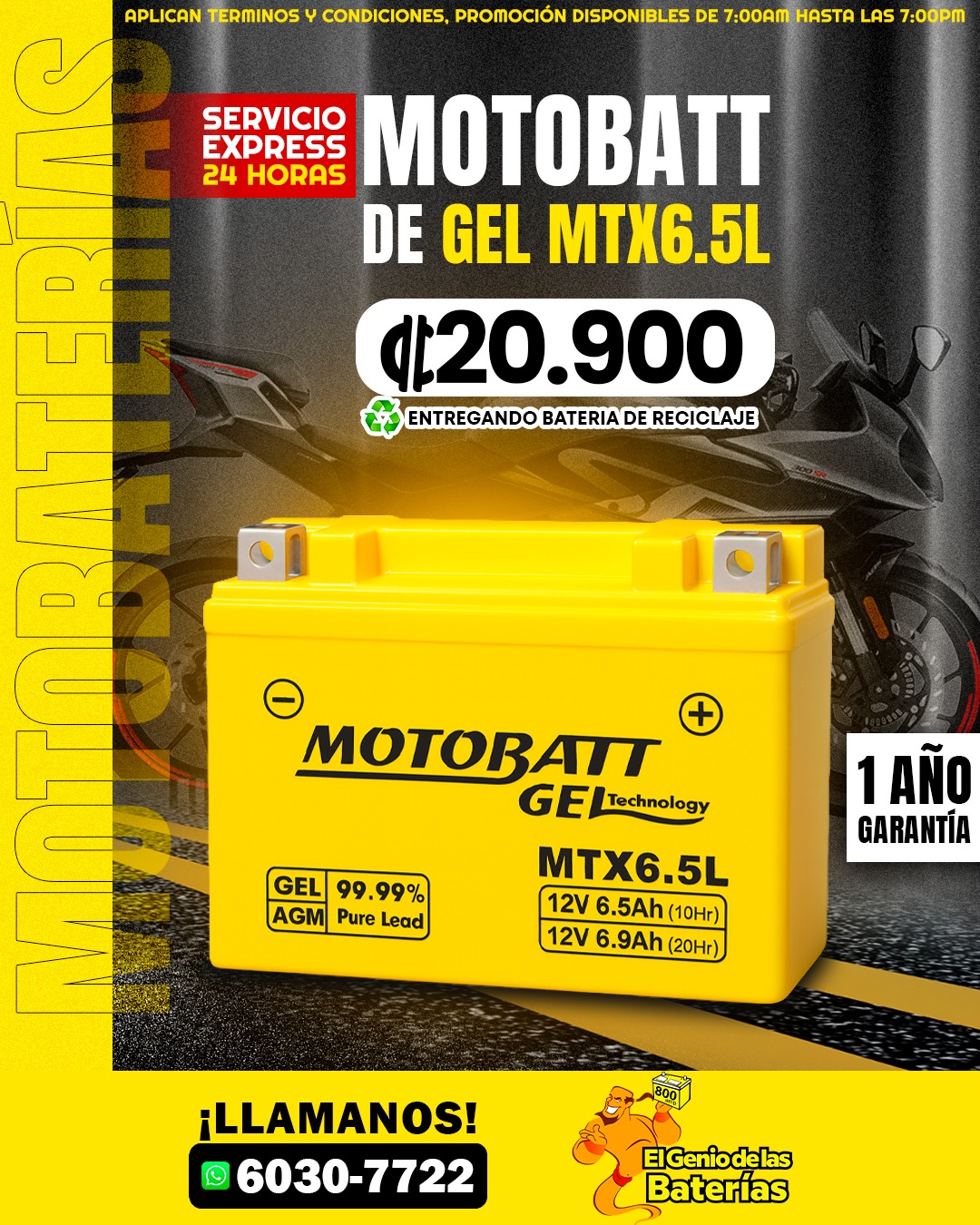 BATERIA MOTOBATT MTX6.5L