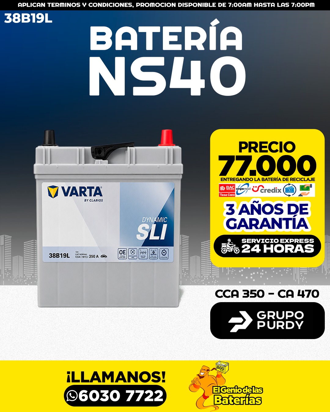Batería VARTA - NS40