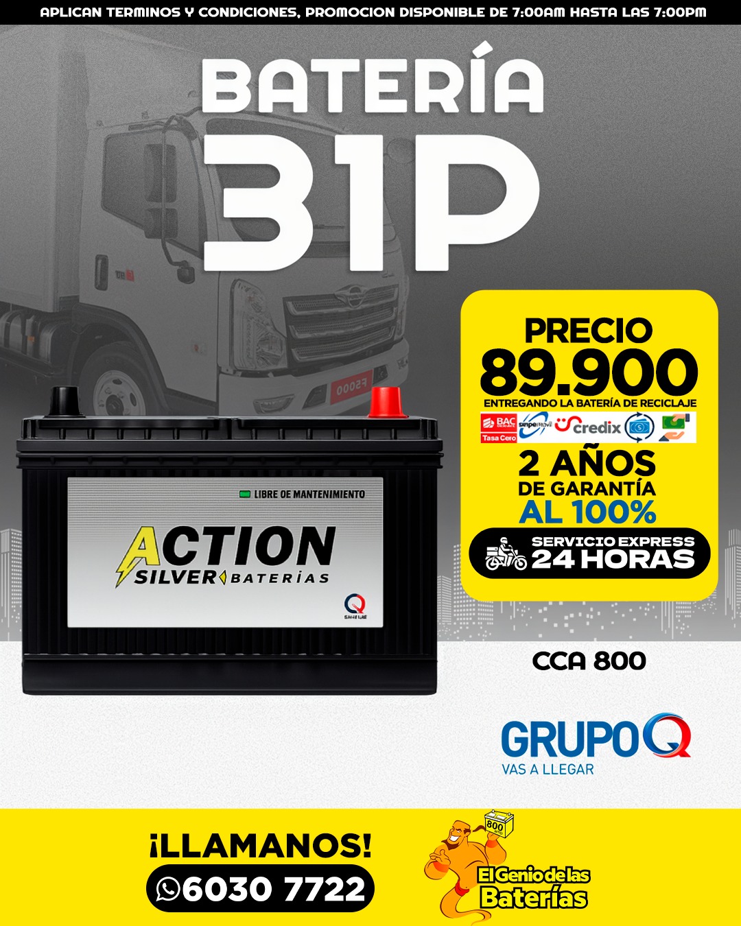 Batería ACTION SILVER - 31P