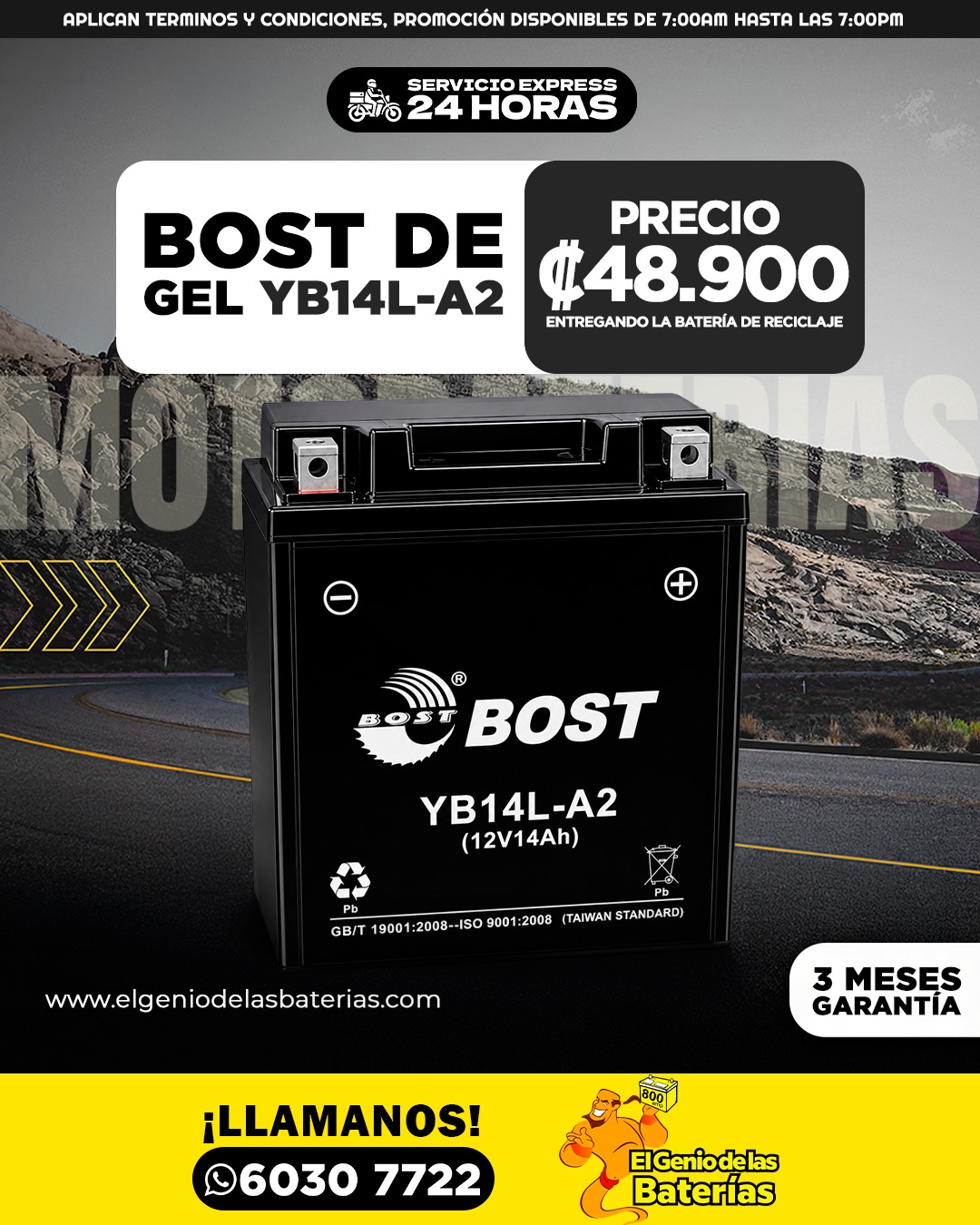 Bateria BOST - YB14L - A2