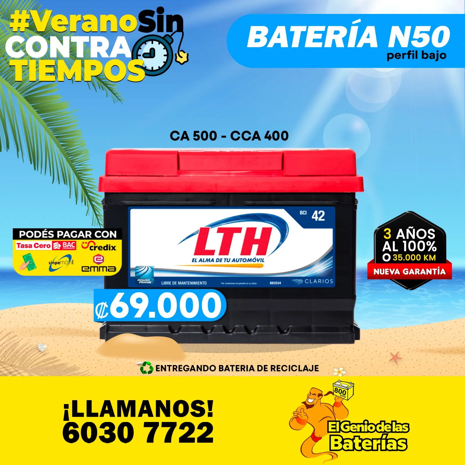 Baterías LTH Grupo N42R / N50