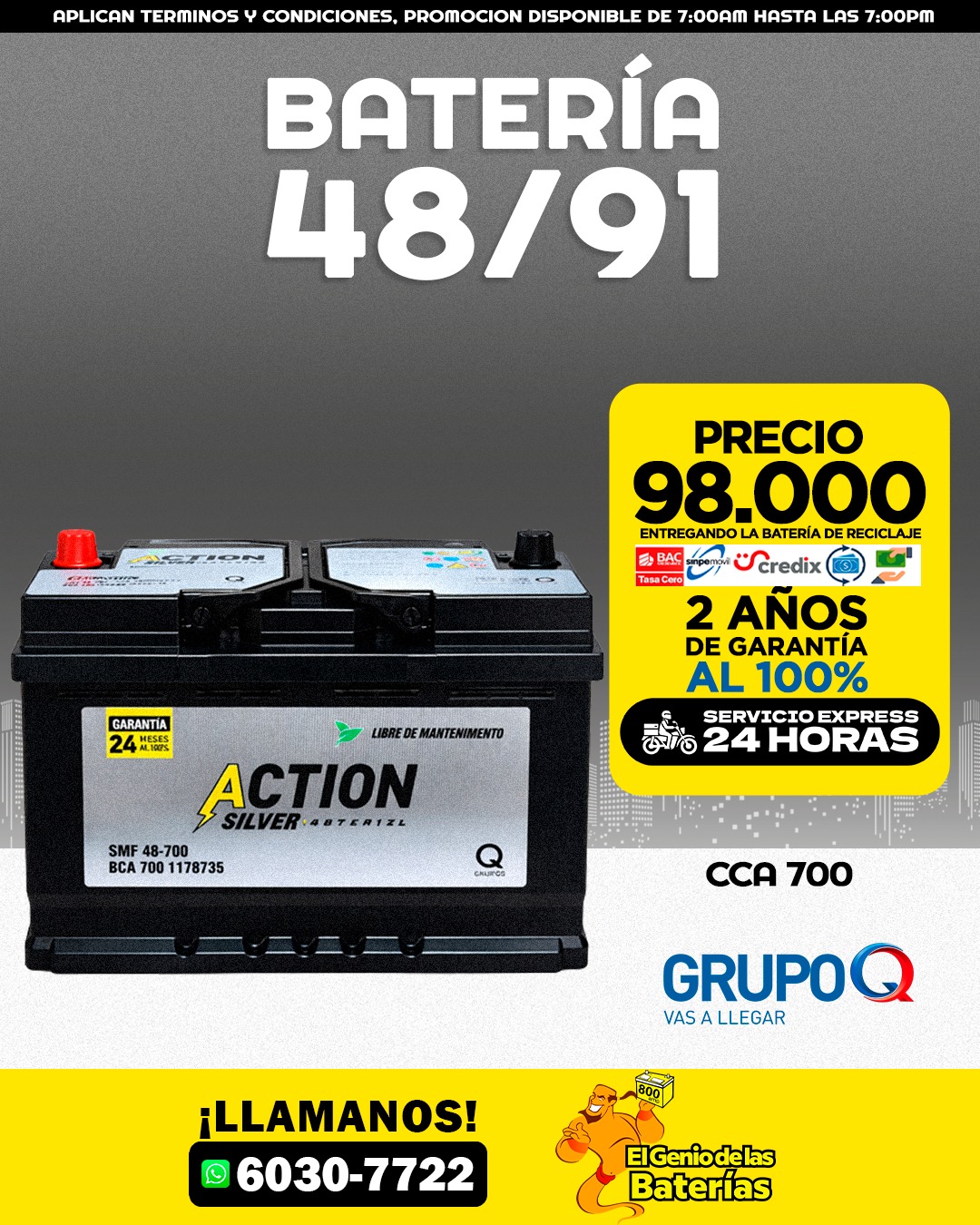 BATERIA ACTION SILVER 48/91ZL