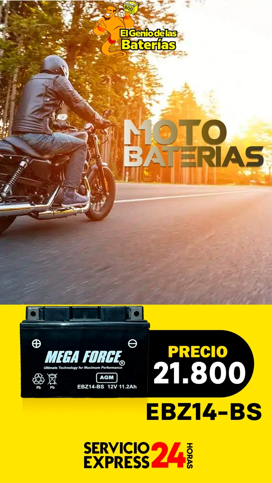 Baterias Mega Force Grupo EBZ14-BS