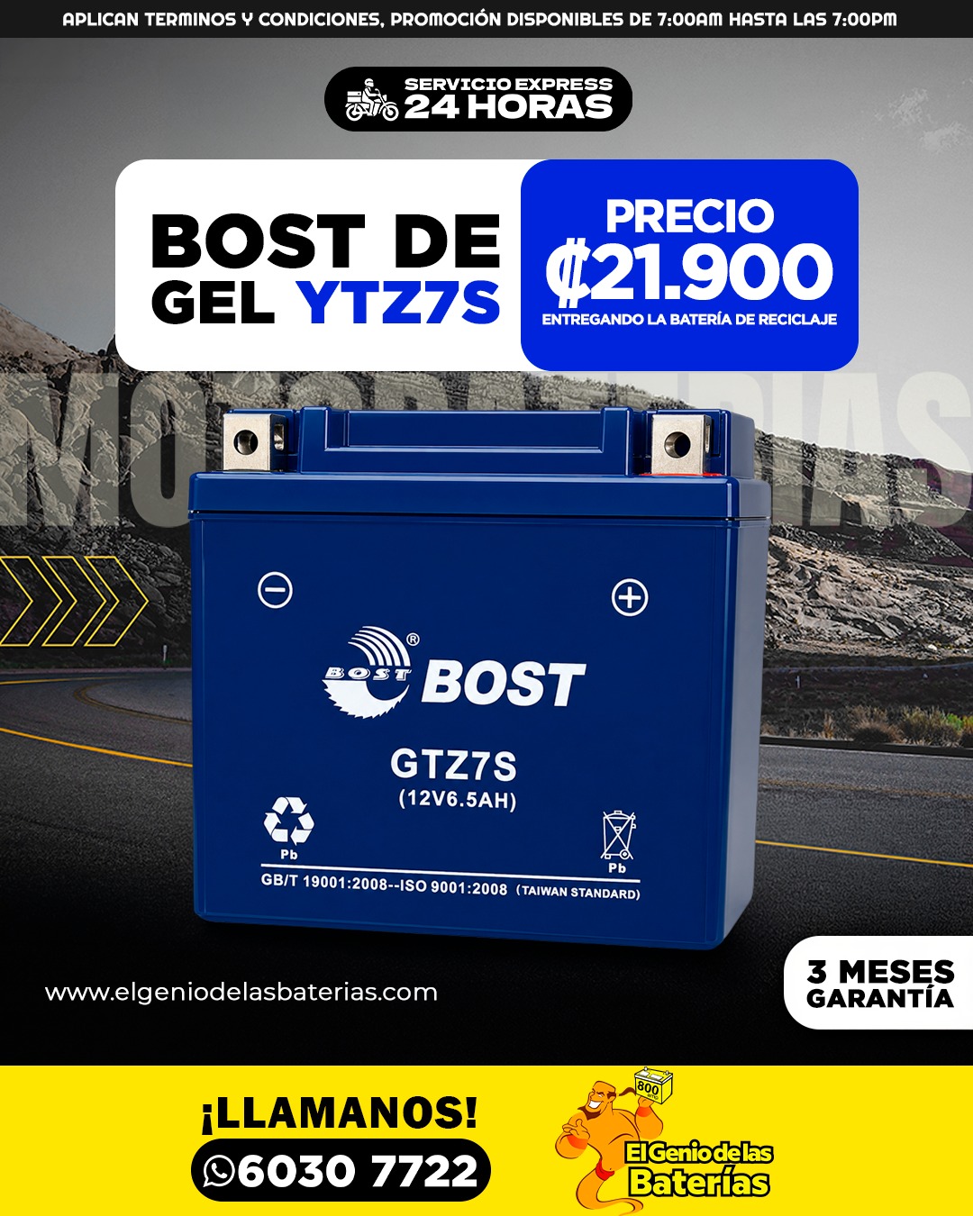 Bateria BOST - YTZ7S