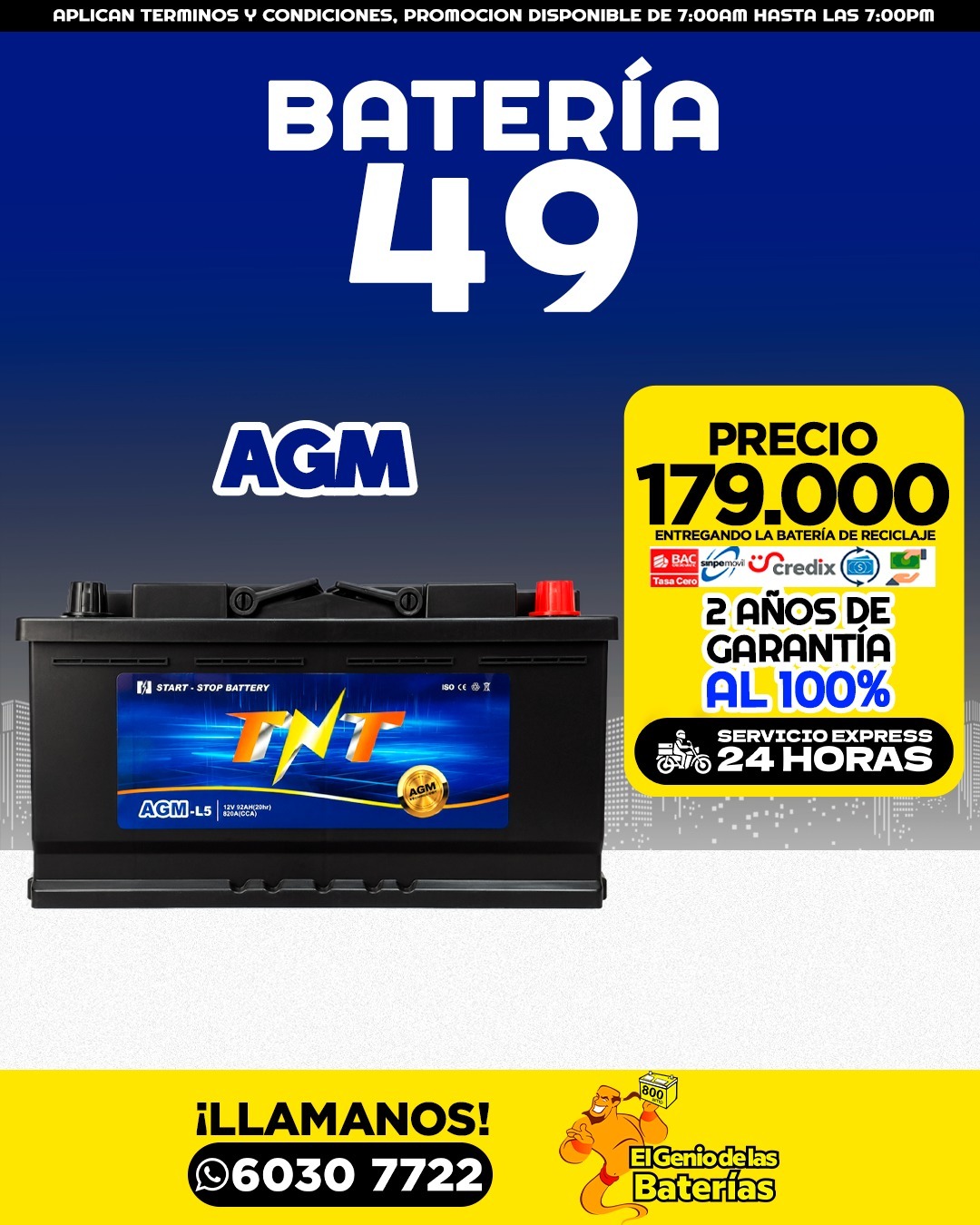 Batería TNT - 49 AGM