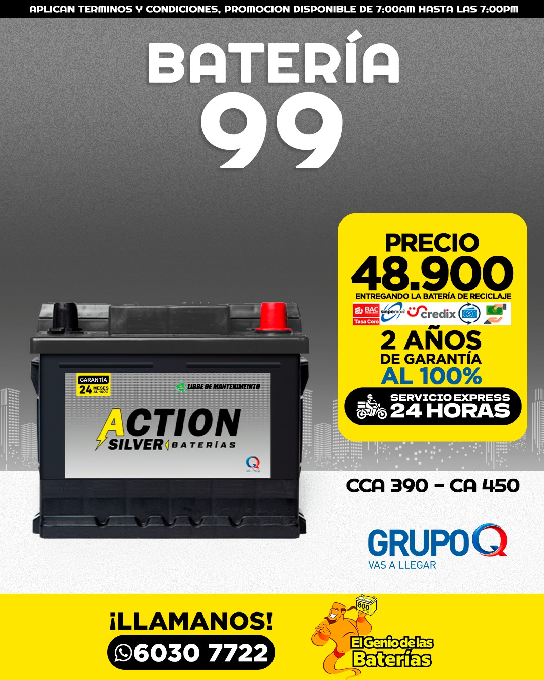 Batería ACTION SILVER - 99