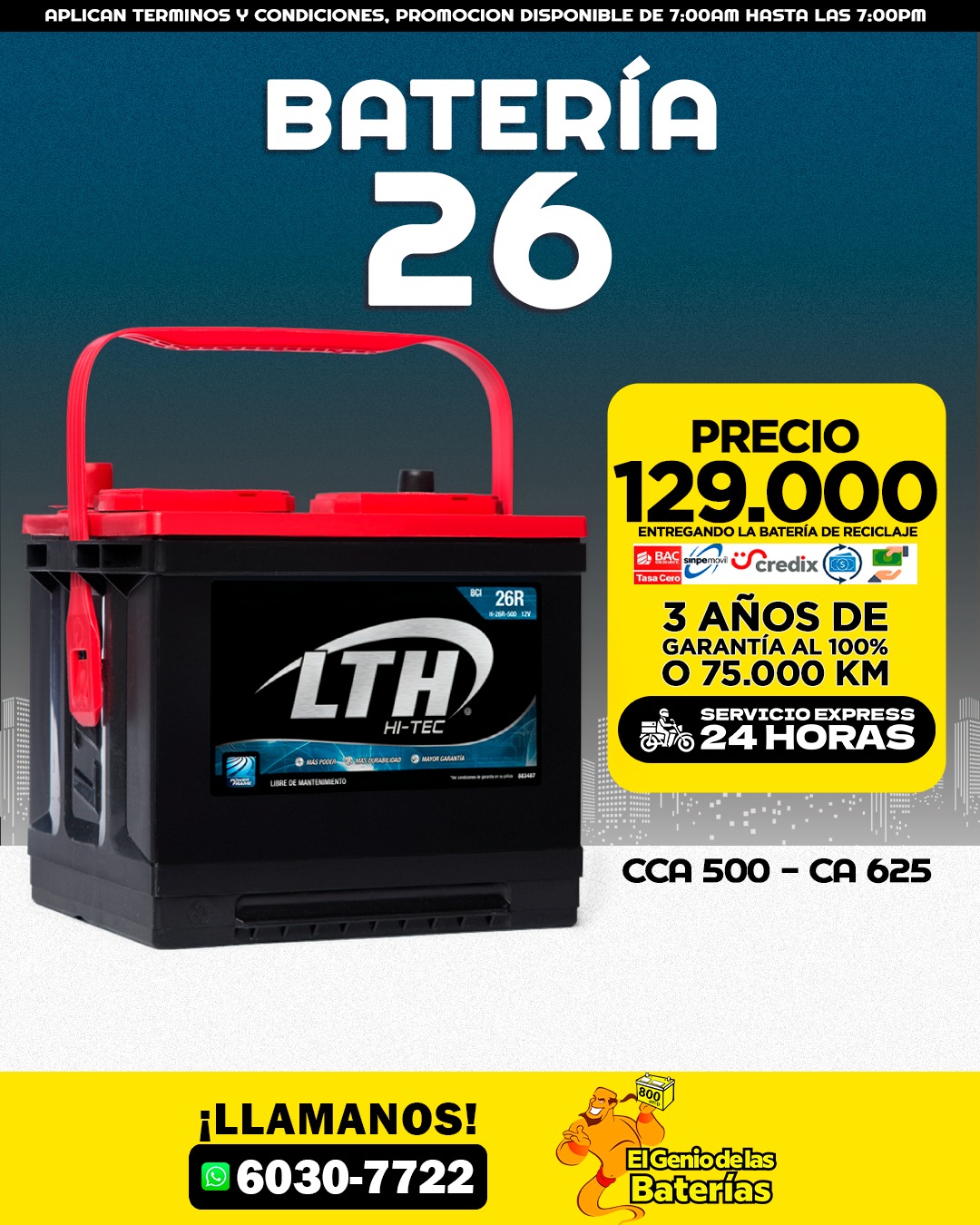 Batería LTH HITEC 26