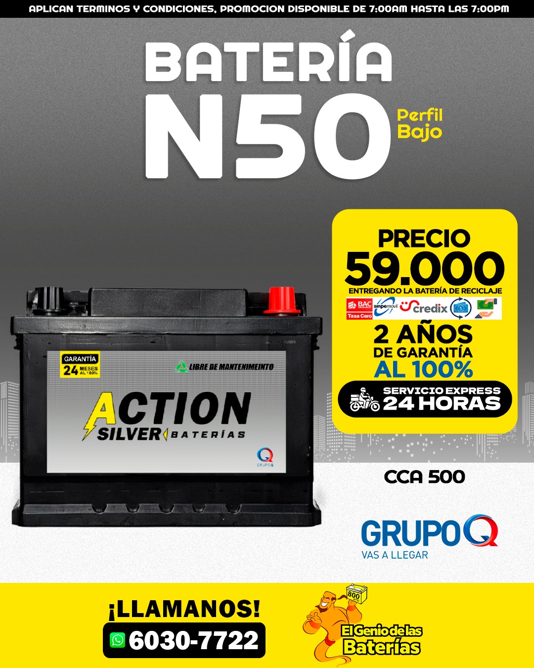 BATERIA ACTION SILVER N42R / N50