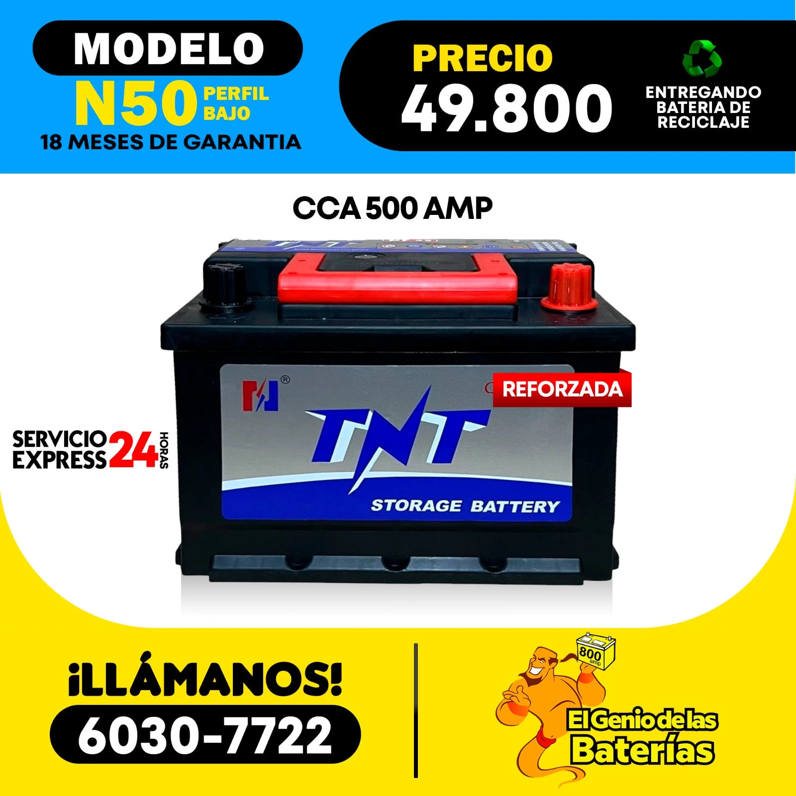 Baterias TNT Grupo N42R / N50