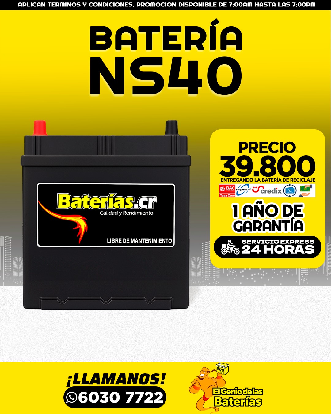 Baterias.cr Grupo NS40ZL