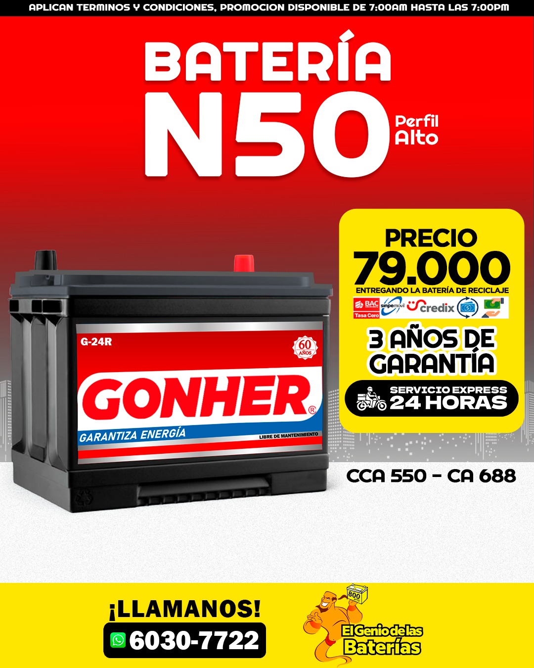 Bateria Gonher  N50 / 24R