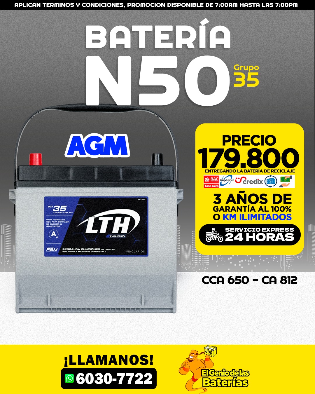 Baterías LTH AGM  BATERIA LTH AGM 35