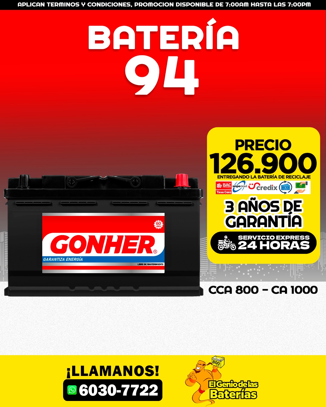 Bateria GONHER  94