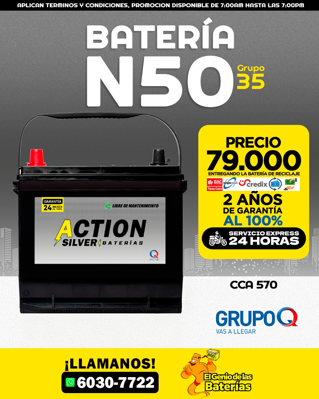 BATERIA ACTION SILVER  35R/N50