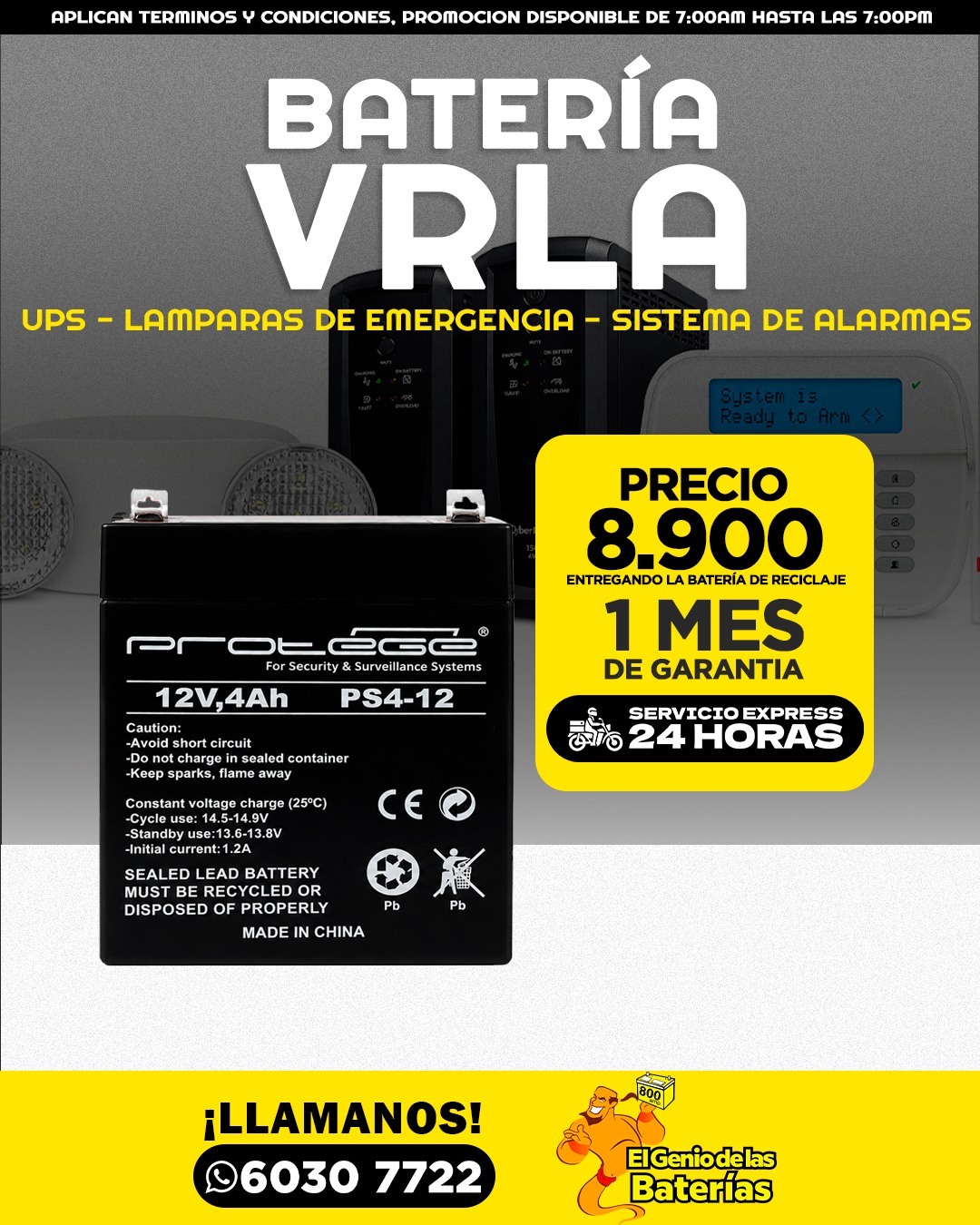 Bateri Protege  PS4-12